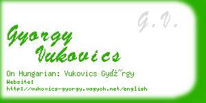 gyorgy vukovics business card